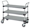 WRSC-1836-3SS Stainless Steel Utility Cart with 3 Adjustable Shelves