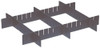 DL93060CO Conductive Long Divider for Dividable Grid Containers - Carton of 6 Long Dividers