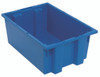 SNT200BL SNT200 Stack and Nest Totes 19-1/2"x13-1/2"x8" - Carton of 6 Totes