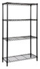 WR54-3660BK Black Wire Shelving Unit 60"W x 36"D x 54"High