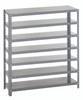 1239-000 Shelving Unit, 12"D x 36"L x 39"H, heavy duty, 400 lb. load capacity per shelf, includes: (7) shelves, uprights and cross bars, galvanized steel finish