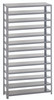 1275-000 Shelving Unit, 12"D x 36"L x 75"H, heavy duty, 400 lb. load capacity per shelf, includes: (13) shelves, uprights and cross bars, galvanized steel finish