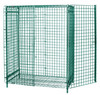 1860-63SECP Security Unit, stationary, 60"W x 18"D x 63"H, includes: (1) top shelf, (1) bottom shelf, (1) security panel set (includes back and sides) and (1) pair security panel doors, and (4) posts, green epoxy antimicrobial finish, NSF