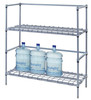 246054DGY Tank and Beverage Container Dunnage Rack, wire, two-tier, modular, 60"W x 24"D x 54"H, (2) dunnage shelves, (2) 3-sided frames, (4) 54" posts, gray epoxy antimicrobial finish, NSF
