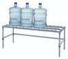 243614DGY Dunnage Rack, wire, modular, 36"W x 24"D x 14"H, 1500 lb. capacity, (1) removable wire top mat, (1) tubular 3-sided frame, (4) 14" posts, gray epoxy antimicrobial finish, NSF