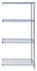 AD86-3048GY Wire Shelving Add-On Kit, 48"W x 30"D x 86"H, 600 - 800 lb. capacity, includes (4) wire shelves, (2) posts and (8) S-Hooks, gray epoxy antimicrobial finish, NSF, shipped KD
