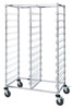 BC214069M22D Bin Cart, mobile, double bay, 24"W x 40"L x 69"H, includes: slides for (22) bin levels, chrome plated finish, shipped KD