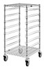 BC212439M7 Bin Cart, mobile, 21"W x 24"L x 45"H, includes: (2) wire shelves, (7) bin slides and set of casters, chrome plated finish