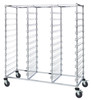BC216069M33T Bin Cart, mobile, triple bay, 24"W x 60"L x 69"H, includes: slides for (33) black bins, chrome plated finish, shipped KD