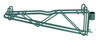 DCB18P Cantilever Multiple Shelf Post Wall Mount, (1) 18" double post cantilever arm, (2) post mount brackets, green epoxy antimicrobial finish, NSF