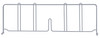 DIV21GY Chrome Wire Shelf Divider 21"x8"