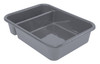 FSB-21165GY Bussing Tub, 20"W x 15"D x 5"H, (2) compartment, polypropylene, gray, Made in USA, NSF