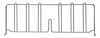 DIV24S Wire Shelf Divider, 24"D x 8"H, 304 stainless steel