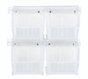 HNS230CL Hang-n-Stack Bin, complete package, includes: (4) 10-7/8"L x 5-1/2"W x 5"H (QUS230) clear bin and (2) bin rails