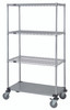 M2436CG46 Mobile Cart 24"D x 36"W x 69"High with 3 wire/1 solid shelf