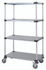 M1848SG46 Mobile Cart 18"D x 48"W x 69"High with 4 solid shelves
