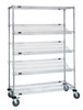 M2436SL6C Mobile Slanted Wire Shelf Cart 24"D x 36"W x 63"High with 5 shelves