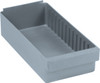 QED606GY Super Tuff Euro Drawer, 17-5/8L x 8-3/8"W x 4-5/8"H, high impact polysteryne, gray, Made in USA