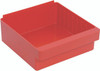 QED801RD Super Tuff Euro Drawer, 11-7/8"L x 11-1/8"W x 4-5/8"H, high impact polysteryne, red, Made in USA