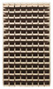 QLP-3661HC-220-120IV Louvered Panel, wall mounted, 36"L x 8"D x 61"H, includes: (120) QUS220, clear bins, heavy-duty 16 gauge cold rolled steel, oyster white enamel coated finish (mounting hardware not included)
