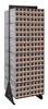 QIC-270-122IV Interlocking Storage Cabinets Floor Stand, double sided, 24"D x 23-5/8"W x 75"H, 750 lbs. load capacity, includes: (24) QIC-122, (288) ivory drawers, 14 gauge steel, black coated finish