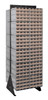 QIC-270-161IV Interlocking Storage Cabinets Floor Stand, double sided, 24"D x 23-5/8"W x 75"H, 750 lbs. load capacity, includes: (24) QIC-161, (384) ivory drawers, 14 gauge steel, black coated finish