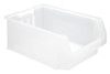 QMS532CL Magnum Bin, 19-3/4"L x 12-3/8"W x 7-7/8"H, 150 lbs. stack capacity, high density polypropylene, imprevious to most solvents, corrosion, rust and rot resistant, clear, Made in USA