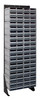 QIC-170-64GY Interlocking Storage Cabinets Floor Stand, single sided, 12"D x 23-5/8"W x 75"H, 300 lbs. load capacity, includes: (12) QIC-64, (72) gray drawers, 14 gauge steel, black coated finish