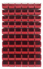 QLP-3661HC-230-60RD Louvered Panel, wall mounted, 36"L x 11"D x 61"H, includes: (60) QUS230, clear bins, heavy-duty 16 gauge cold rolled steel, oyster white enamel coated finish (mounting hardware not included)