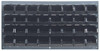 QLP-3619-210-32BK Louvered Panel, wall mounted, 36"L x 6"D x 19"H, includes: (32) QUS210, black bins, heavy-duty 16 gauge cold rolled steel, gray enamel coated finish (mounting hardware not included)