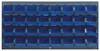 QLP-3619-210-32BL Louvered Panel, wall mounted, 36"L x 6"D x 19"H, includes: (32) QUS210, blue bins, heavy-duty 16 gauge cold rolled steel, gray enamel coated finish (mounting hardware not included)