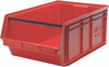 QMS743RD Magnum Bin, 29"L x 18-3/8"W x 11-7/8"H, 150 lbs. stack capacity, high density polypropylene, imprevious to most solvents, corrosion, rust and rot resistant, red, Made in USA