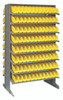 QPRD-100YL Pick Rack, slopped, double sided, 24"L x 36"W x 60"H, 800 lbs. capacity, (16) shelves configuration, includes: (192) QSB100 yellow bins