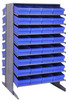 QPRD-606BL Pick Rack, slopped, double sided, 36"L x 36"W x 60"H, 800 lbs. capacity, (16) shelves configuration, includes: (64) QED606 blue bins