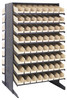 QPRD-103IV Pick Rack, slopped, double sided, 36"L x 36"W x 60"H, 800 lbs. capacity, (16) shelves configuration, includes: (128) QSB103 ivory bins