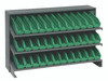 QPRHA-100GN Pick Rack, slopped, bench style, 12-1/2"L x 36"W x 23"H, 250 lbs. capacity, (3) shelves configuration, includes: (36) QSB100 green bins