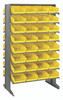 QPRD-107YL Pick Rack, slopped, double sided, 24"L x 36"W x 60"H, 800 lbs. capacity, (16) shelves configuration, includes: (64) QSB107 yellow bins