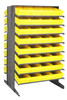 QPRD-606YL Pick Rack, slopped, double sided, 36"L x 36"W x 60"H, 800 lbs. capacity, (16) shelves configuration, includes: (64) QED606 yellow bins