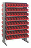 QPRD-101RD Pick Rack, slopped, double sided, 24"L x 36"W x 60"H, 800 lbs. capacity, (16) shelves configuration, includes: (128) QSB101 red bins