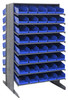 QPRD-104BL Pick Rack, slopped, double sided, 36"L x 36"W x 60"H, 800 lbs. capacity, (16) shelves configuration, includes: (80) QSB104 blue bins