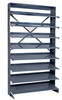 QPRS18-6 Pick Rack, slopped, single sided, 18"D x 36"W x 63-1/2"H, 400 lbs. capacity, includes: (8) shelves, steel (bins not included)