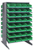 QPRD-108GN Pick Rack, slopped, double sided, 36"L x 36"W x 60"H, 800 lbs. capacity, (16) shelves configuration, includes: (64) QSB108 green bins