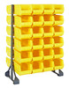 QRU-12D-240-48YL Rail Rack, double sided, 36"L x 20"W x 53"H, 1500 lbs load capacity, includes: (12) rails and (48) QUS240 yellow bins, galvanized steel