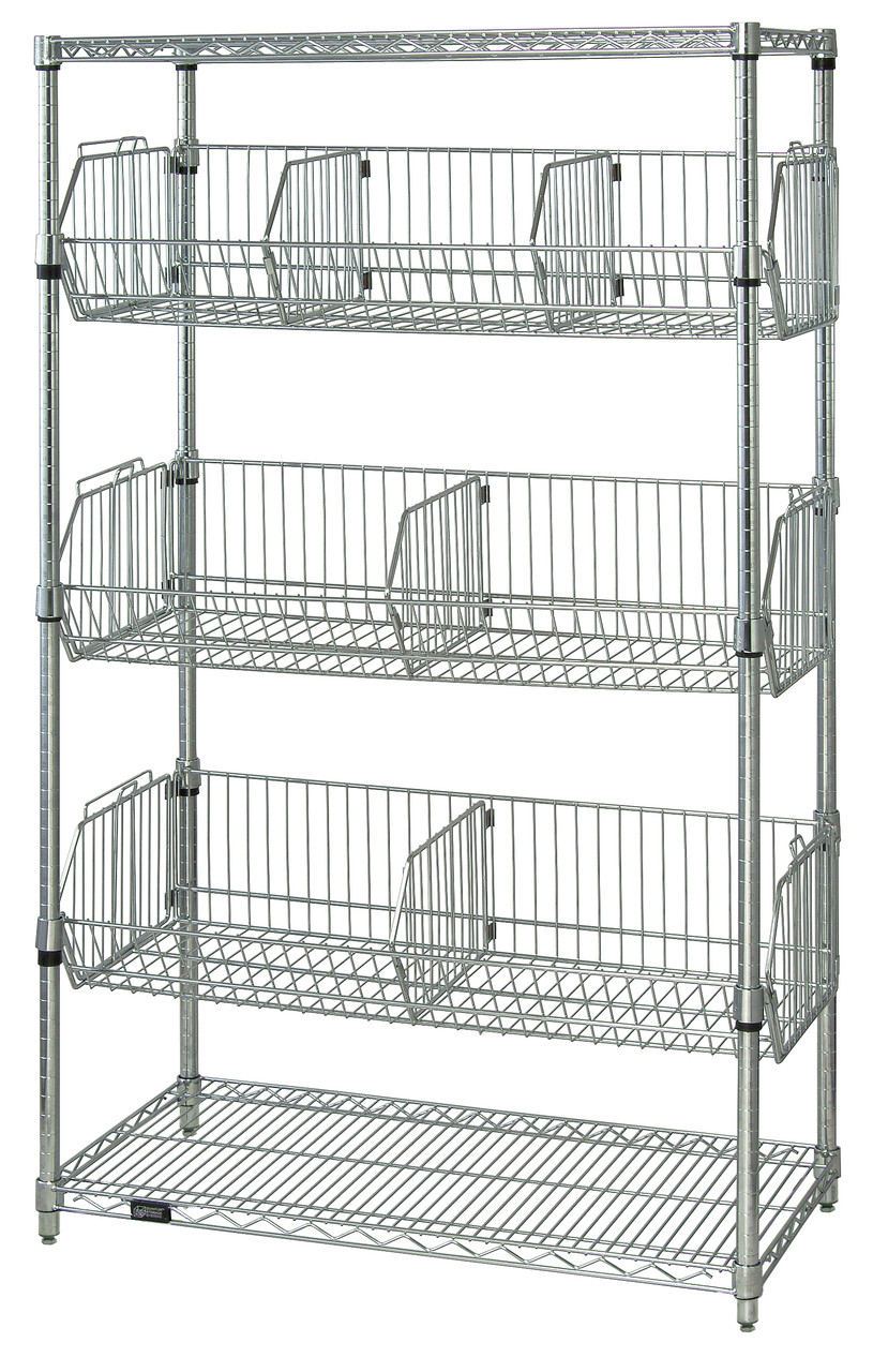 ルーシーズバスケット　CDキャビネット 1836BC6C Stationary Wire Basket Unit 18