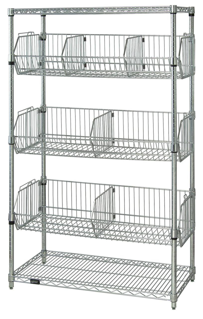 ルーシーズバスケット　CDキャビネット 1836BC6C Stationary Wire Basket Unit 18
