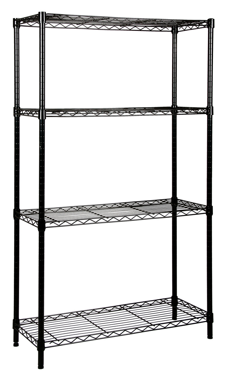 WR631248BK Black Wire Shelving Unit 48"W x 12"D x 63"High