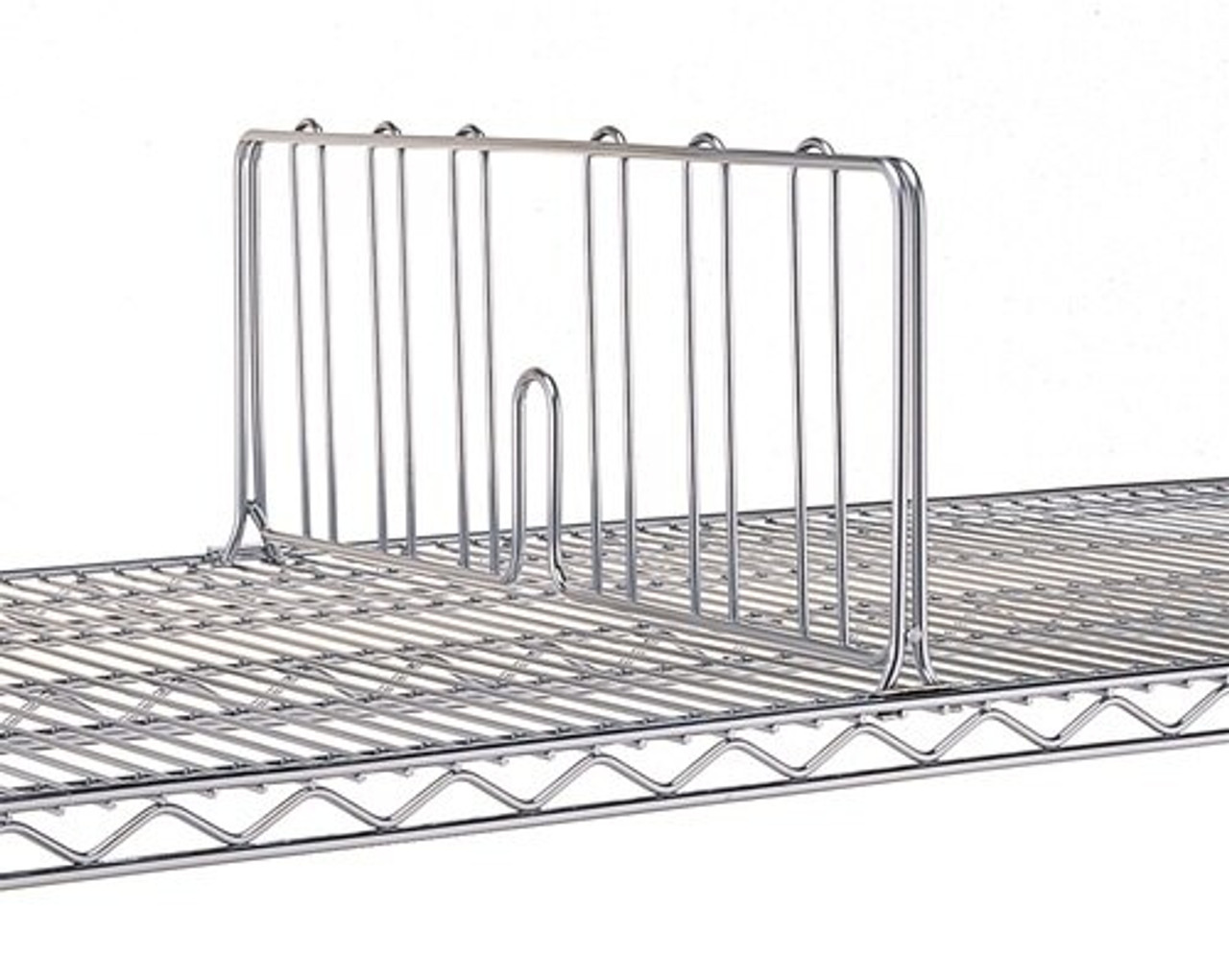Shelving, Inc. 24D x 9H Divider for Wire Shelving, Metal, Chrome