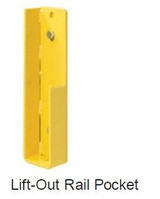 Lift-Out Rail Pocket (included with lift-out rails) Lift-Out Rail Pocket (included with lift-out rails)