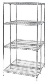 Chrome Wire Shelving Add-On 12"D x 60"W x 54"High