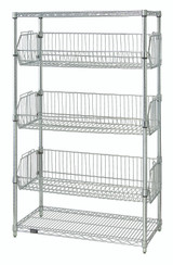 2448BC6C Stationary Wire Basket Unit 24"D x 48"W x 63"H